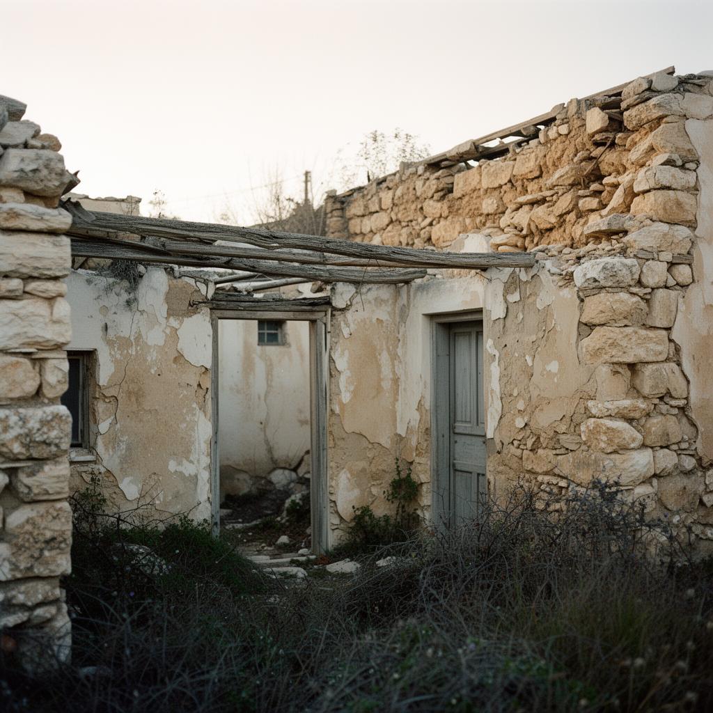 The village house before its restoration